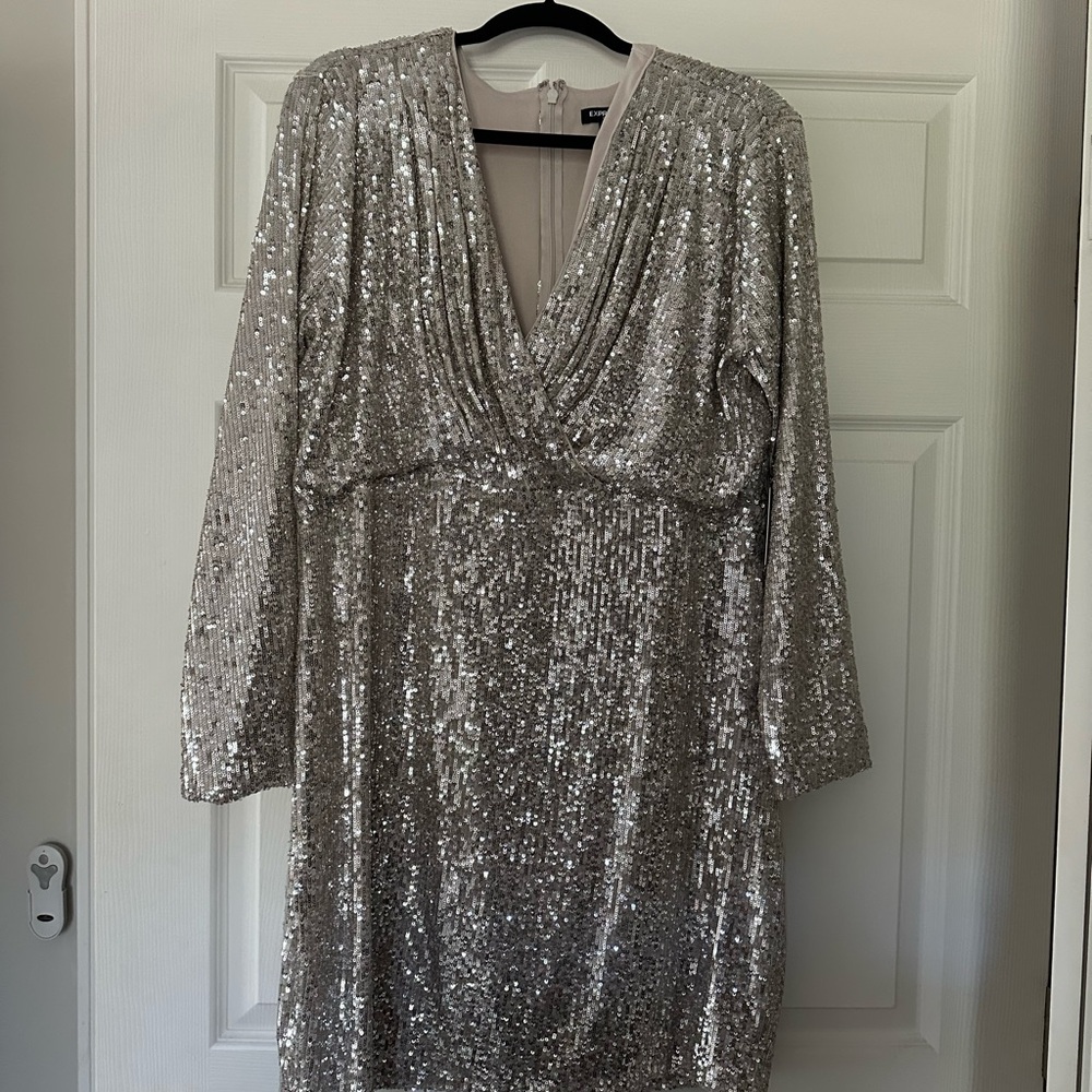 sequin express dress
